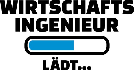 Heartbeat pulse line with industrial engineer job title in German.