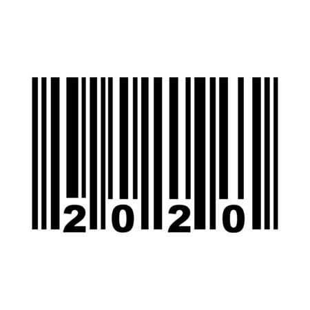 2020 Barcode icon year 20のイラスト素材
