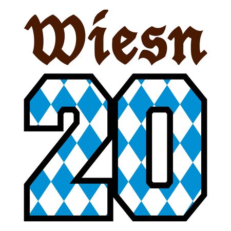 Oktoberfest Wiesn in year 2020のイラスト素材
