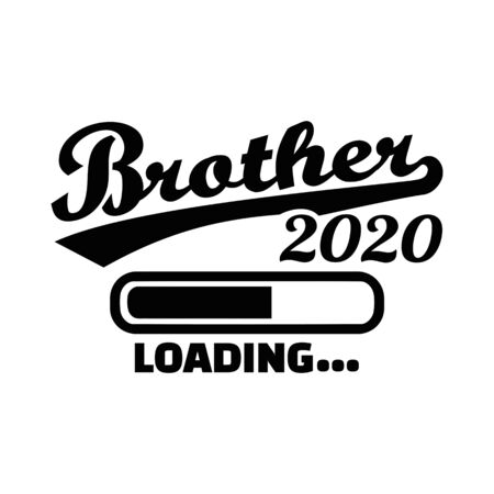 Brother loading in year 2020のイラスト素材