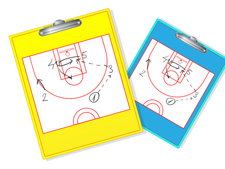 Erasable basketball coach board のイラスト素材