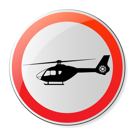 Round helicopter or helipad sign, vector のイラスト素材