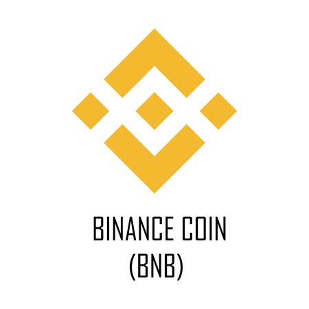 Binance coin (BNB) cryptocurrency logo and symbolのイラスト素材
