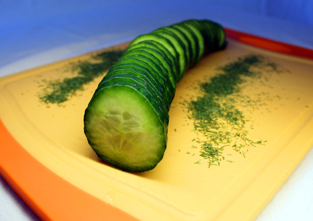 Cucumber sliced ??â  の写真素材