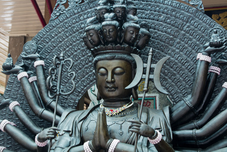 Quan Yin in temple の写真素材