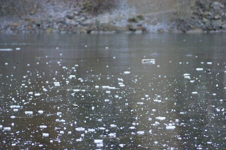Frozen lakeの写真素材