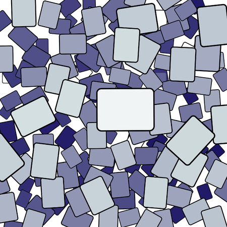 Credit Card Chaos as a jumbled group of many rounded rectangle shapes.のイラスト素材