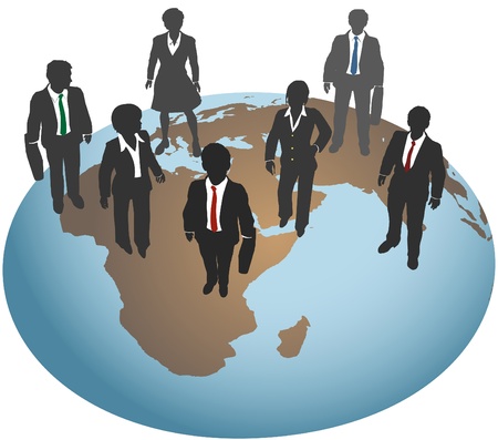 Global business team for international marketing and other workのイラスト素材