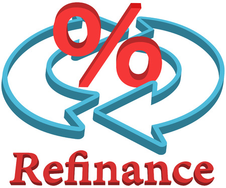 Refinance home mortgage to lower percent rateのイラスト素材