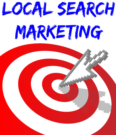 Arrow find Local Search website marketing targetのイラスト素材