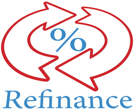 Refinance home mortgage to lower percent rate iconのイラスト素材