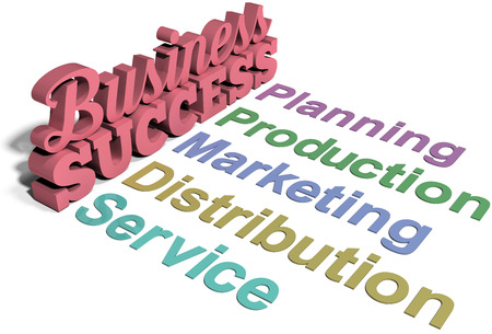 Plan for success in business managing plan marketing distributionの写真素材