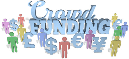Crowdfunding social people invest in international business startup project の写真素材