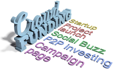 Crowd funding campaign startup project investors words listの写真素材