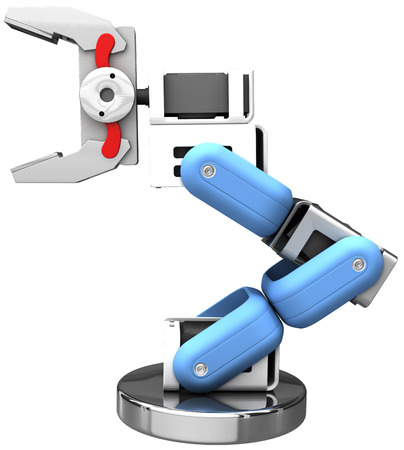 Robotic arm technology isolated hand holds your objectの写真素材