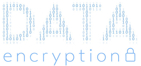 Binary Digital Data Encryption encoding for communication securityのイラスト素材