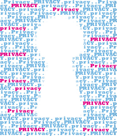 Privacy and security information technology issues copy space in keyholeのイラスト素材
