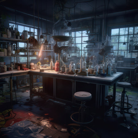Chemical laboratory AI Generatedの素材