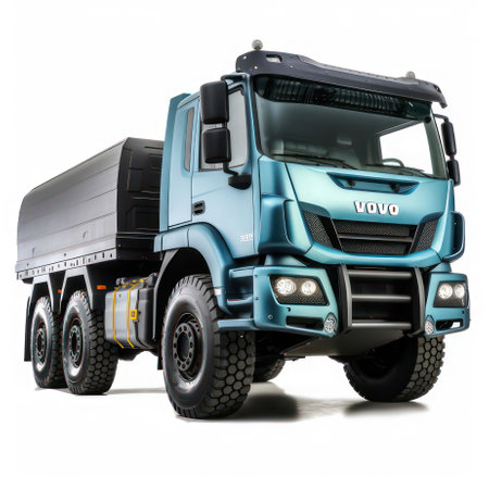 Iveco LMV isolated on white AI Generatedの素材