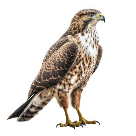 Hawk isolated on white AI Generatedの素材