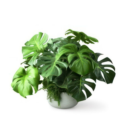 Philodendron tropical plant isolated on white AI Generatedの素材
