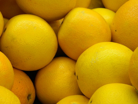 Close up of a number of orangesの写真素材