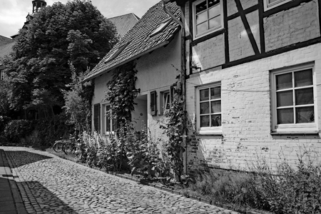 A street in a small townの写真素材