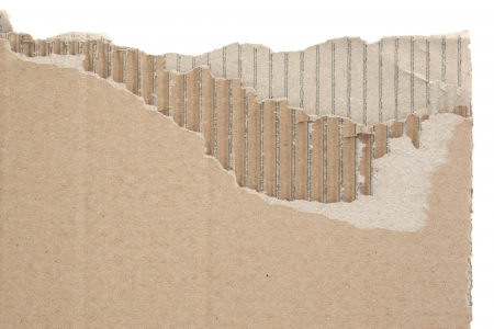 Cardboard ripped from a cartonの写真素材