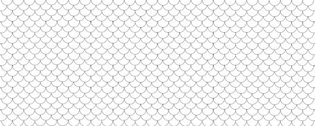 Black and white wide panoramic fish scale geometric pattern backgroundのイラスト素材