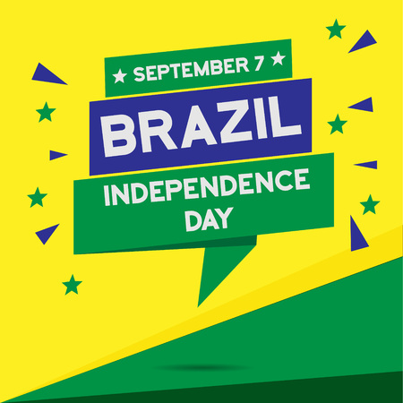 Brazil Independence Day sales promotion card in square formatのイラスト素材