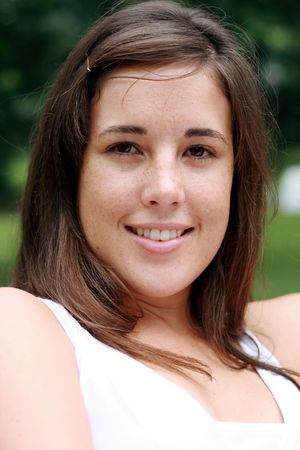 beautiful young woman smilingの写真素材