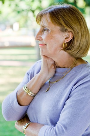 elegant senior womanの写真素材