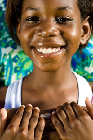 beautiful young african girlの写真素材