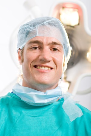 male doctor in operation roomの写真素材