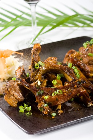 chinese meat dishの写真素材