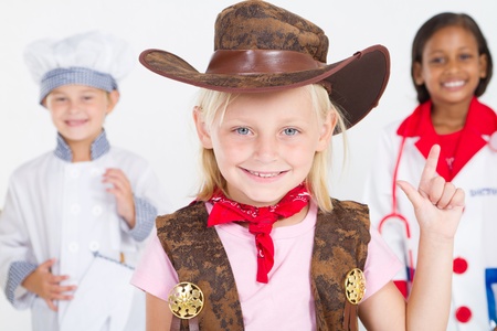 cute little cowgirlの写真素材