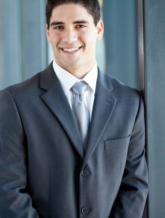 handsome young businessman closeup portraitの写真素材