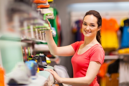 sportswear shop assistant portrait inside store royalty free images store assistant