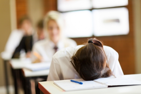 frustrated high school student in classroom frustrated high school student in classroom