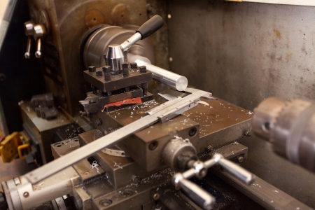 industrial lathe machine and vernier