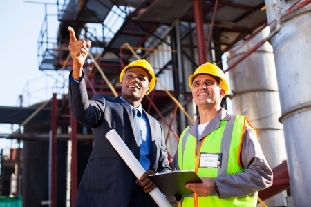chemical industrial manager and senior worker at petrochemical plant chemical industrial manager and senior worker at petrochemical plant