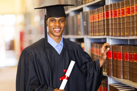 handsome african university law school graduateの写真素材