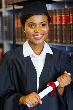 gorgeous female african american university law school graduateの写真素材