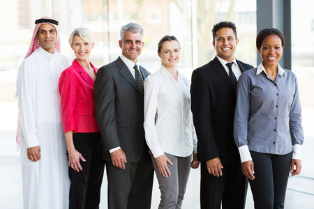 portrait of multiracial business team in officeの写真素材