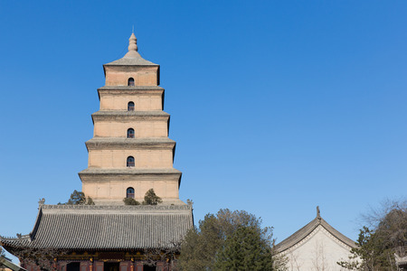 Giant Wild Goose Pagoda is a Buddhist pagoda located in southern Xi'an, Shaanxi province, Chinaの写真素材