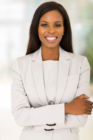 attractive young african woman indoorsの写真素材