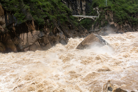 Tiger Leaping Gorge in Lijiang, Yunnan Province, China.の写真素材