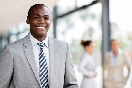 portrait of successful young afro american business manの写真素材