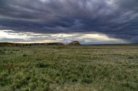 Pawnee Buttes Cloudscapeの写真素材