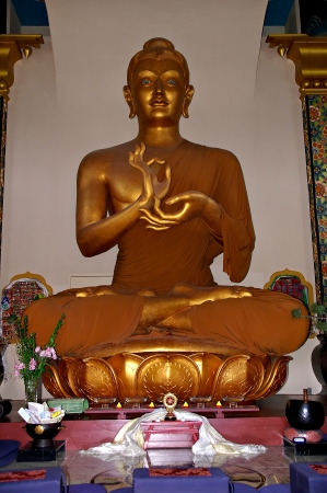 Shambhala Mountain Center Colorado, USA - Feb 19, 2011 - Buddha inside Stupaのeditorial素材